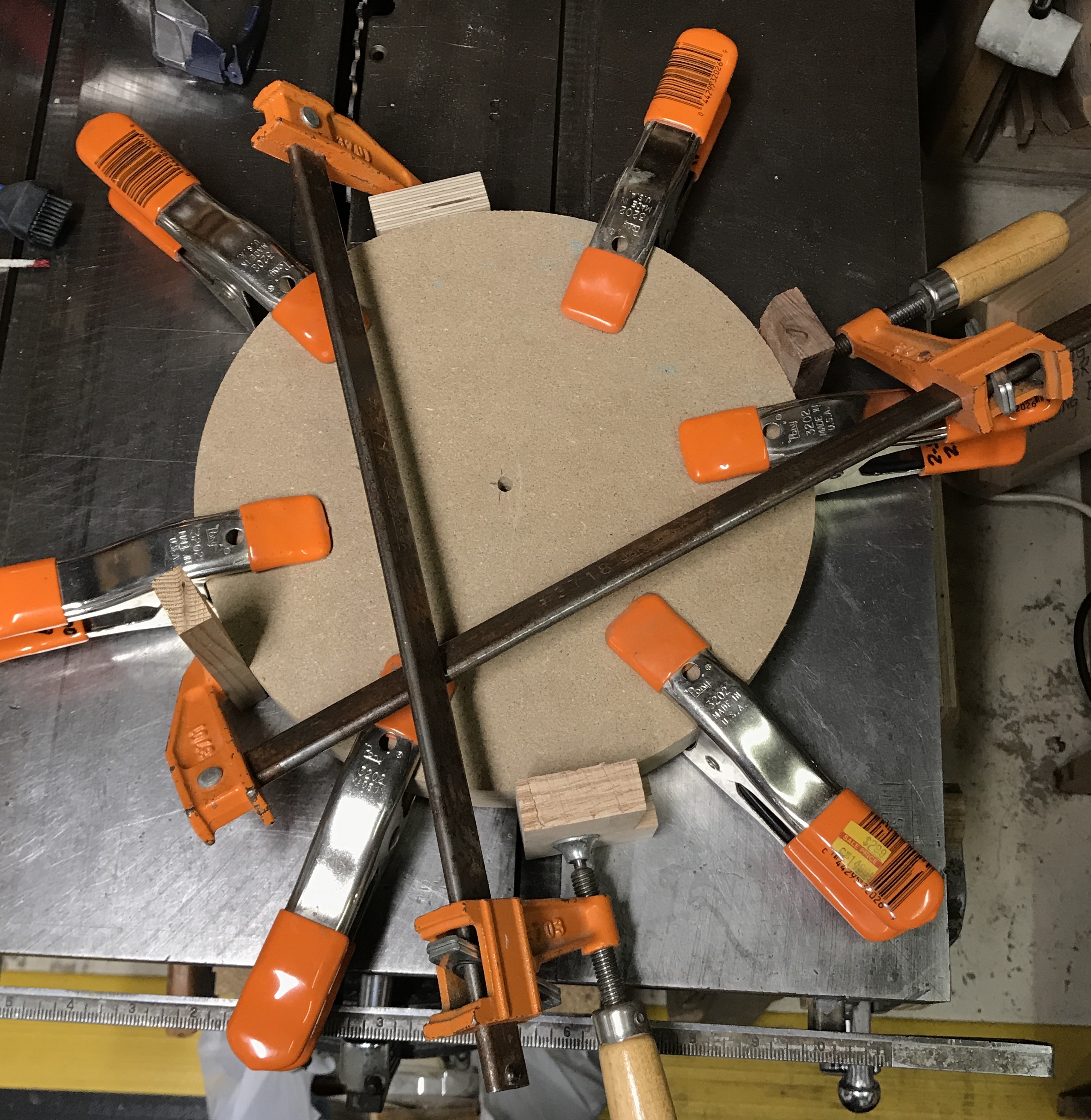 The circles glued up